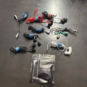 In Ear Headphones Lot Of 9 From Sony To AKG And More. Tested And Working